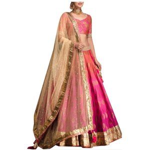 AVDI Fuchsia Shaded Lehenga Set